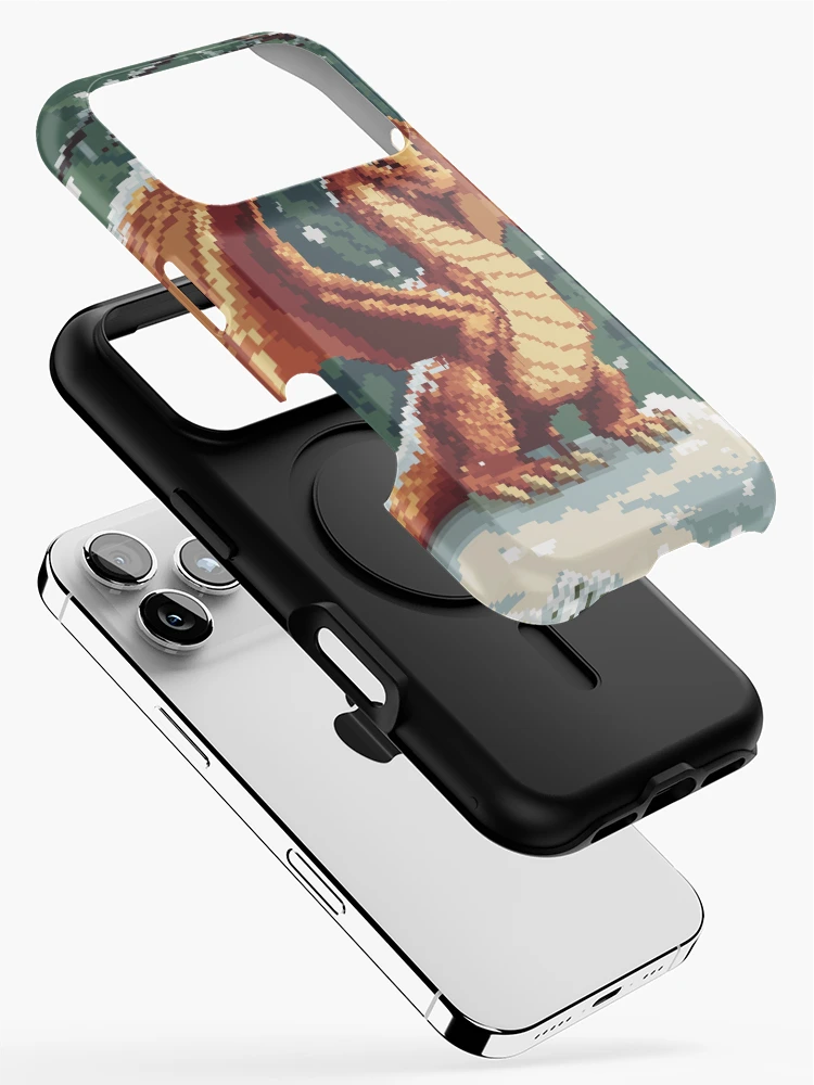 Thumbnail 2 of 4, iPhone Case, Dragon In 8bit designed and sold by Rtymer.