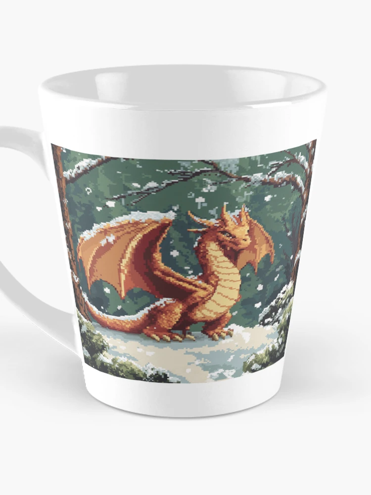 Thumbnail 3 of 4, Coffee Mug, Dragon In 8bit designed and sold by Rtymer.