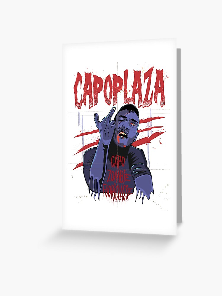 Capo Plaza capoplaza rapper rap italy italia music salerno zombie art |  Greeting Card