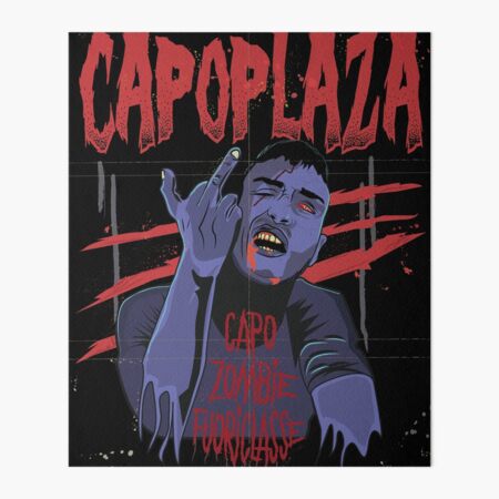 Capo Plaza capoplaza rapper rap italy italia music salerno zombie art Art  Board Print for Sale by Domenico Scalise