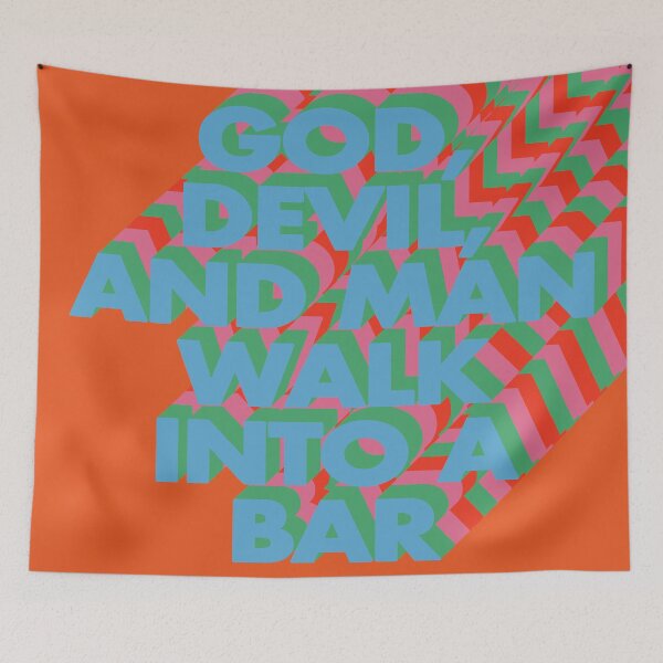 Item preview, GOD, DEVIL, AND MAN WALK INTO A BAR designed and sold by The Turbulent Architect.