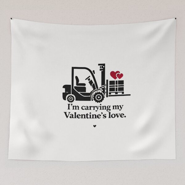 Item preview, Build Love - Simple Valentine's Day Forklift designed and sold by ATOTI.