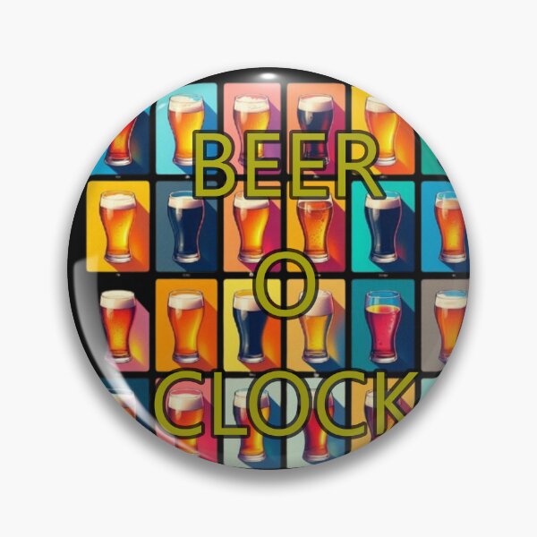 Item preview, Colorful Beer Glasses Art - Beer O'Clock designed and sold by hardingcarl2.