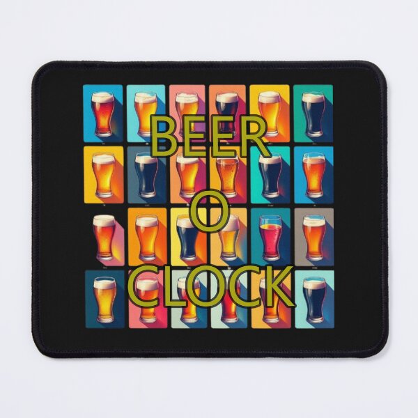 Item preview, Colorful Beer Glasses Art - Beer O'Clock designed and sold by hardingcarl2.