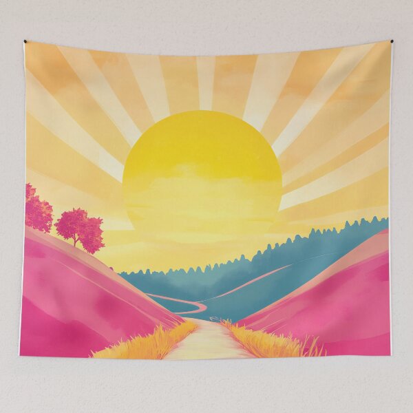 Item preview, Scenic sunset over a winding path designed and sold by anytka.
