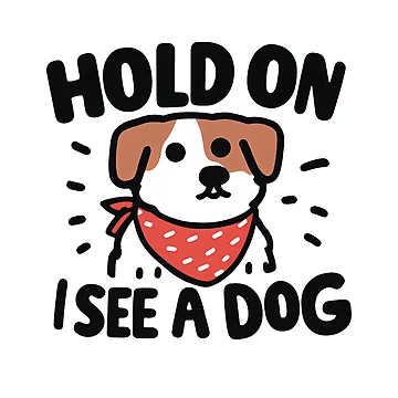 Artwork thumbnail, Dog Distraction Sticker by Pattern-Parade