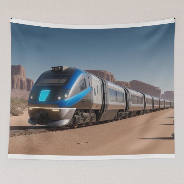 Item preview, Locomotive Train In The Desert Abstract designed and sold by highplacidity.