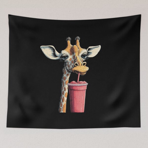 Item preview, Drinking animals: smoothie sippin giraffe designed and sold by matixxx.