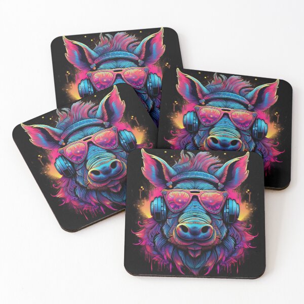 Item preview, Warthog in headphones and shades graffiti style  designed and sold by Boxing Kangaroo Retail Company.