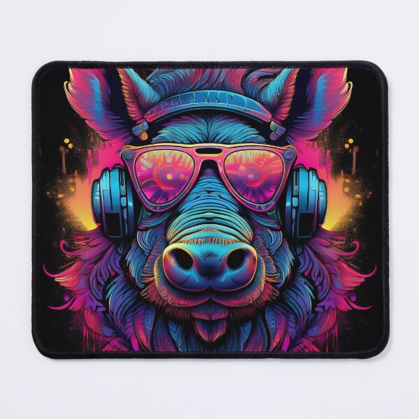 Item preview, Warthog in headphones and shades graffiti style  designed and sold by Boxing Kangaroo Retail Company.