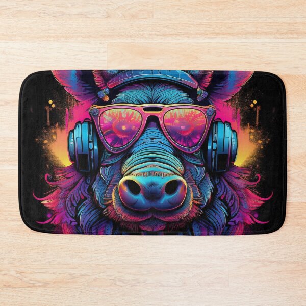 Item preview, Warthog in headphones and shades graffiti style  designed and sold by Boxing Kangaroo Retail Company.