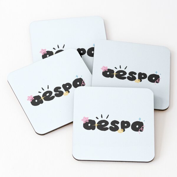 Item preview, Aespa Group Y2K Preppy Black and White Typography Design designed and sold by HELL0WBELLO.