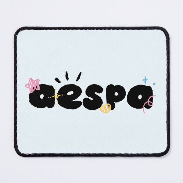 Item preview, Aespa Group Y2K Preppy Black and White Typography Design designed and sold by HELL0WBELLO.