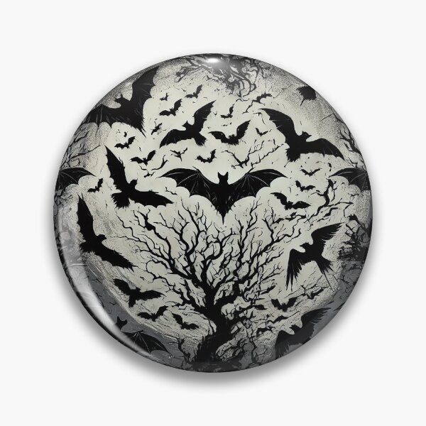 Item preview, Dark Design with Bats and Trees designed and sold by PsycheBrain.