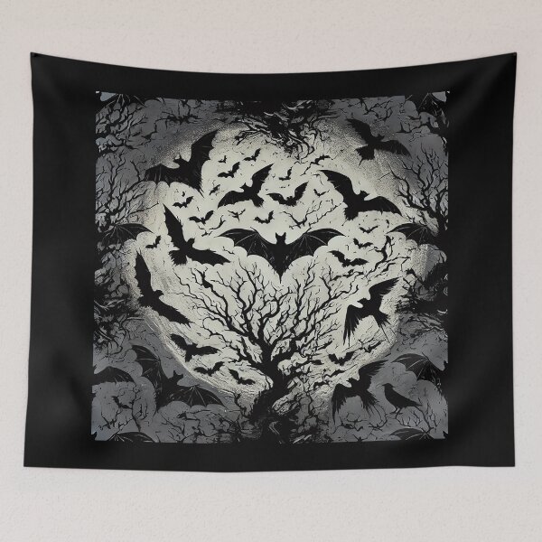 Item preview, Dark Design with Bats and Trees designed and sold by PsycheBrain.