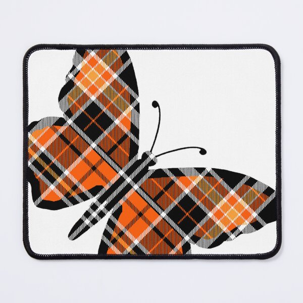 Item preview, Orange and Black Twill Plaid Monarch Butterfly 1 designed and sold by Chad K Art.