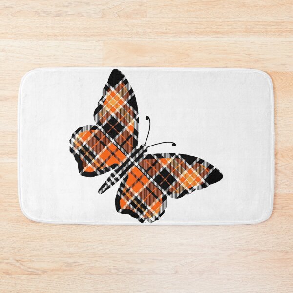 Item preview, Orange and Black Twill Plaid Monarch Butterfly 1 designed and sold by Chad K Art.