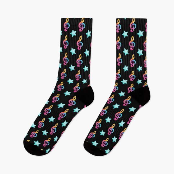 Item preview, Colorful Treble Clef and Stars Pattern designed and sold by Topmel.