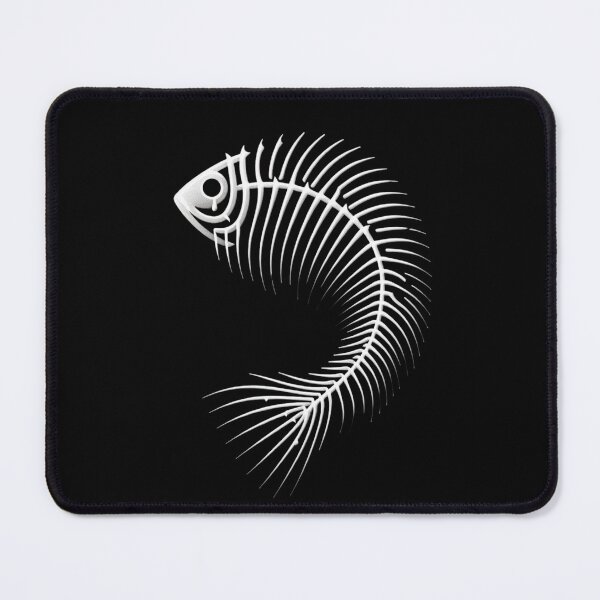 Item preview, Curved Abstract Fishbone, Black / No Background, Big Pattern designed and sold by GaborSkeleton.