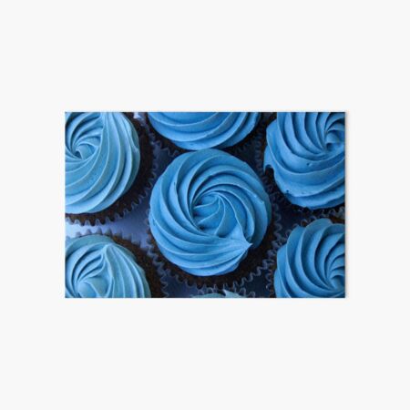 Blue Cupcakes by Adelaide artist Avril Thomas at Magpie Springs Art Board Print