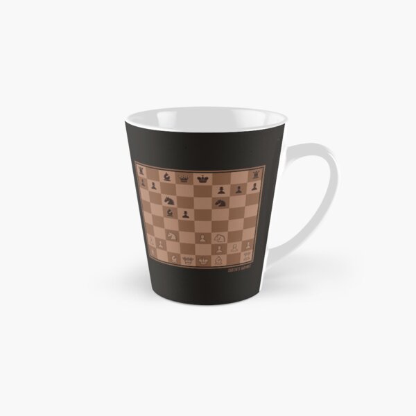 Queen's gambit - Stratégie d'échecs - Version en brun Mug long