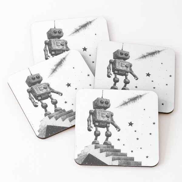 Item preview, Diseño de arte pop retro de robot surrealista designed and sold by SetMyHeart.