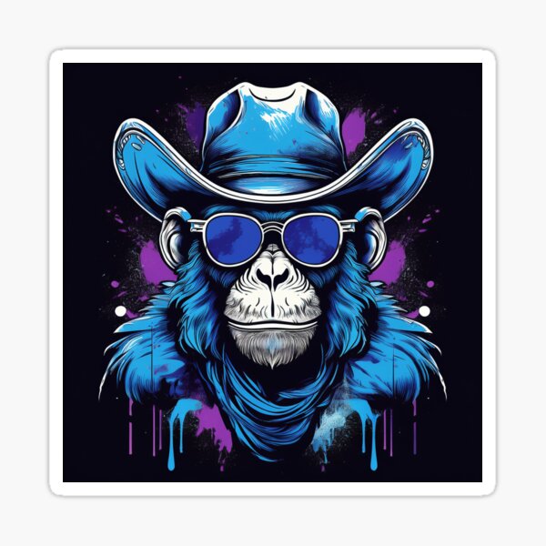 Item preview, Chimp in hat and shades Graffiti Style designed and sold by Boxing Kangaroo Retail Company.