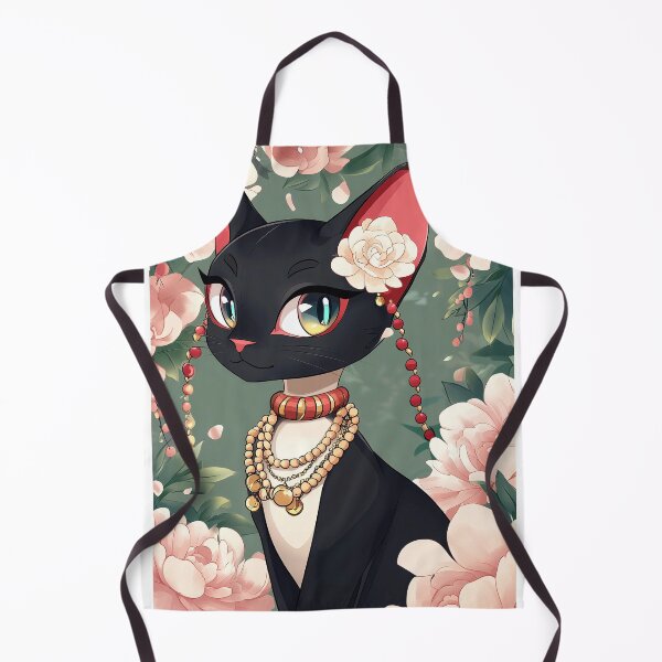 Artikelvorschau, Feline Royals: Eleganz in Schwarz – Die bezaubernde Blumenkatze. entworfen und verkauft von MirraStore.