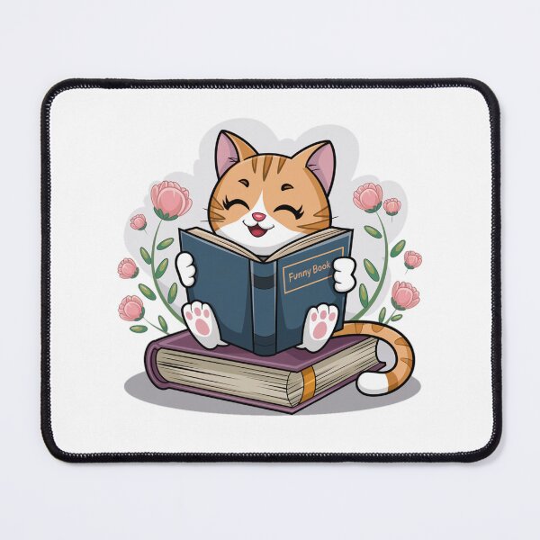 Item preview, Bookworm Kitty, Feline Bibliophile designed and sold by Coollzone.