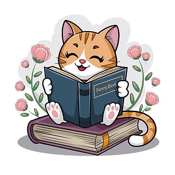 Artwork thumbnail, Bookworm Kitty, Feline Bibliophile by Coollzone