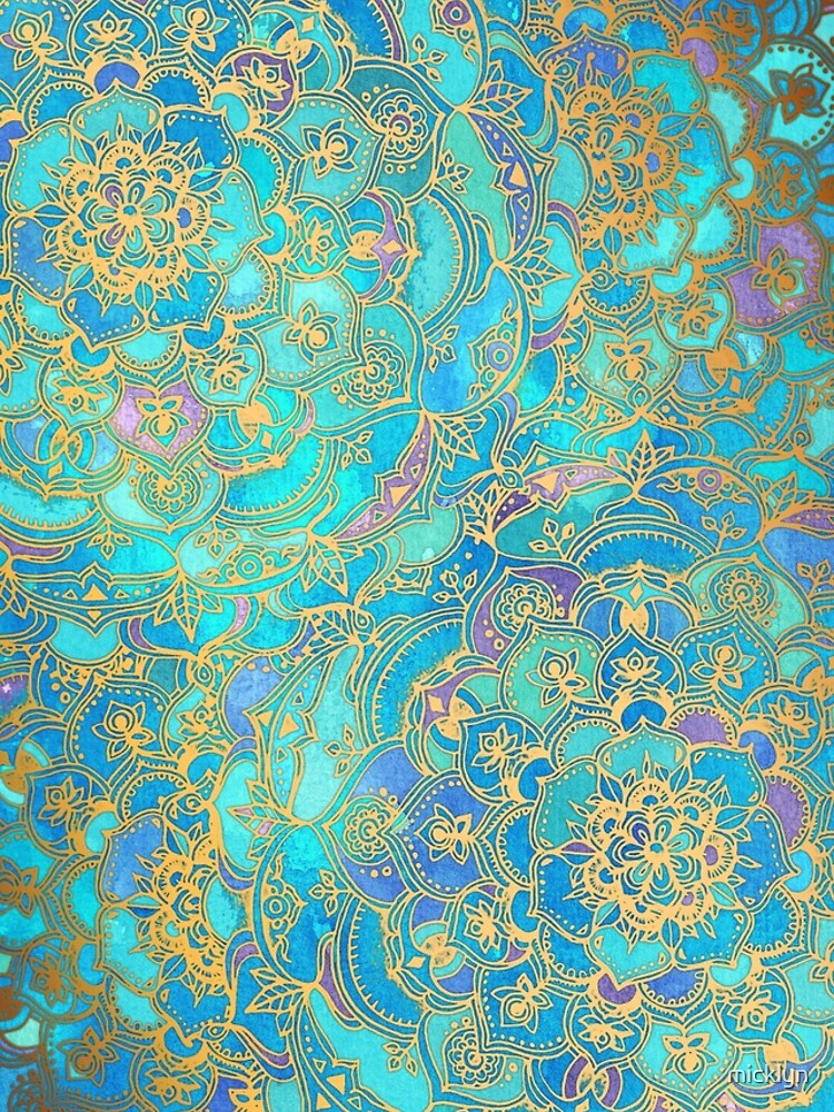 Sapphire & Jade Stained Glass Mandalas by micklyn