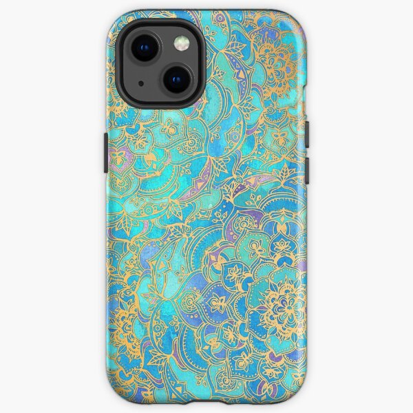 Sapphire & Jade Stained Glass Mandalas iPhone Tough Case