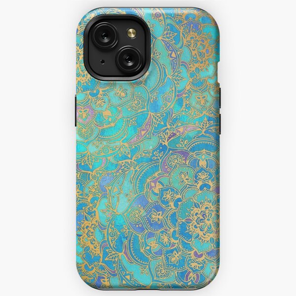 Sapphire & Jade Stained Glass Mandalas iPhone Tough Case