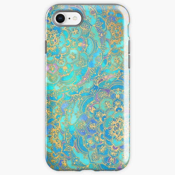 Sapphire & Jade Stained Glass Mandalas iPhone Tough Case