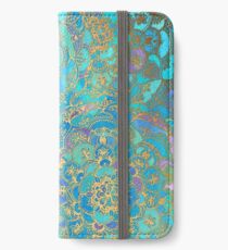 Sapphire & Jade Stained Glass Mandalas iPhone Wallet/Case/Skin