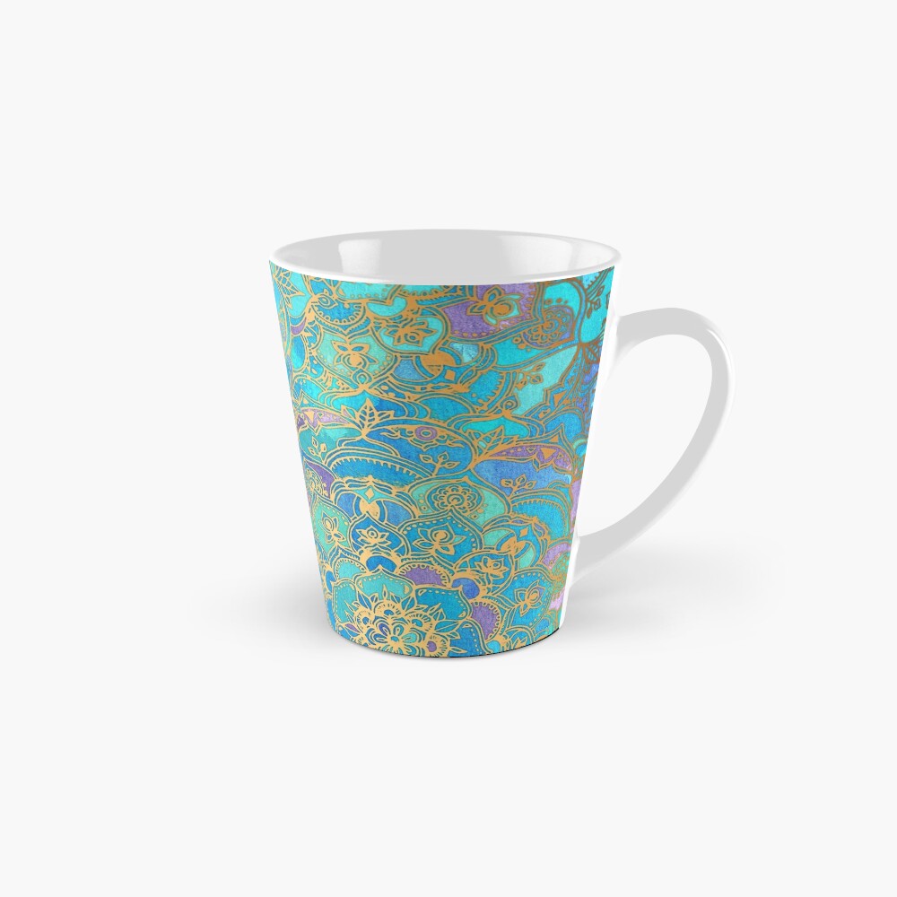 Sapphire & Jade Stained Glass Mandalas Mug