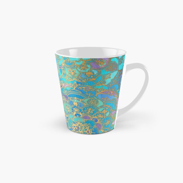 Sapphire & Jade Stained Glass Mandalas Tall Mug