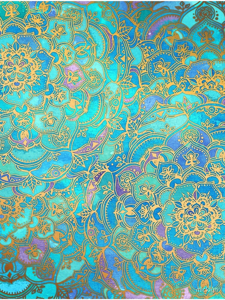 Sapphire & Jade Stained Glass Mandalas by micklyn