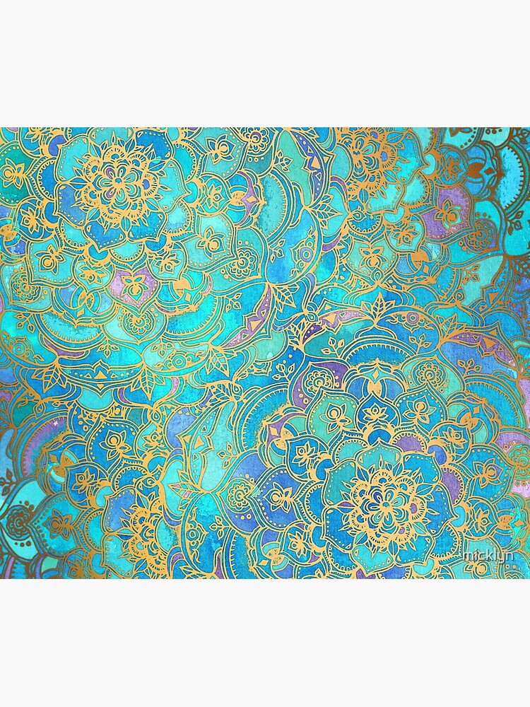 Sapphire & Jade Stained Glass Mandalas by micklyn