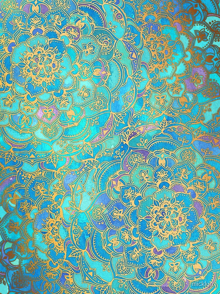 Sapphire & Jade Stained Glass Mandalas by micklyn