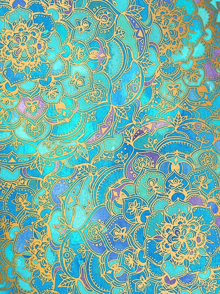 Sapphire & Jade Stained Glass Mandalas by micklyn