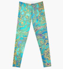 Sapphire & Jade Stained Glass Mandalas Leggings