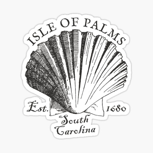 Item preview, Vintage-Style Isle of Palms South Carolina Shell – Black designed and sold by SurfingLocales.