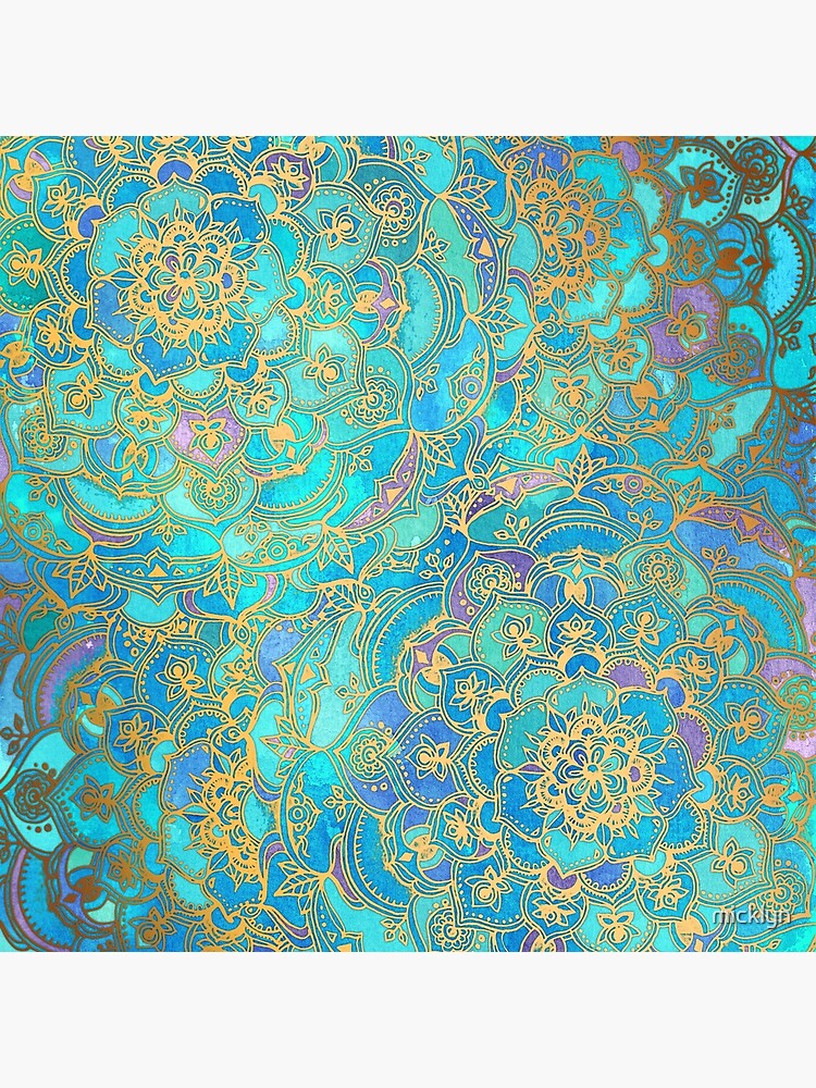Sapphire & Jade Stained Glass Mandalas by micklyn