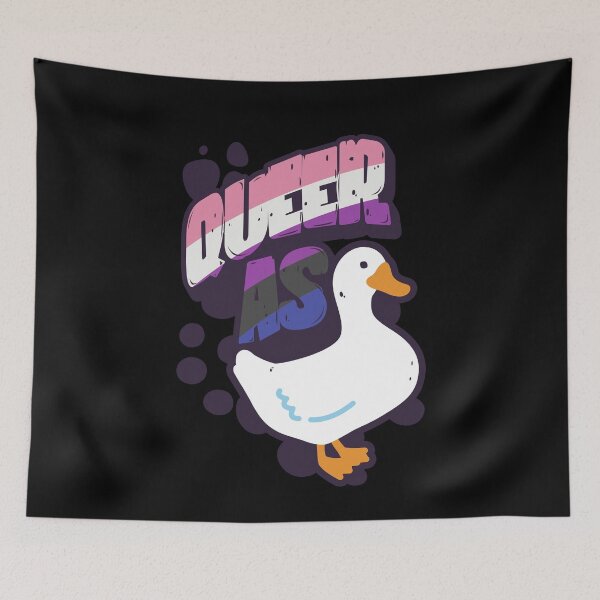 Item preview, Bandera del orgullo LGBT de género fluido Queer as Duck designed and sold by Clara Hollins.