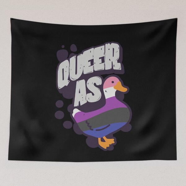 Item preview, Bandera del orgullo LGBT de género fluido Queer as Duck designed and sold by Clara Hollins.