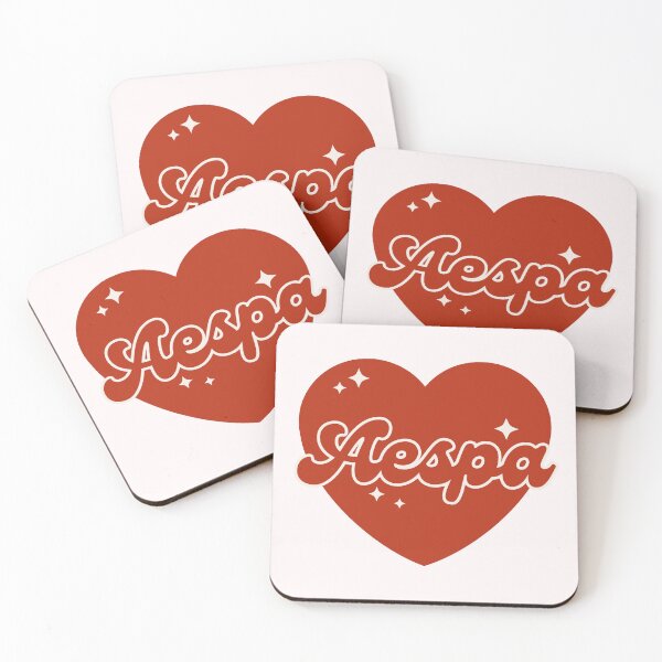 Item preview, Aespa Group Red Heart Y2K Preppy Typography Design designed and sold by HELL0WBELLO.