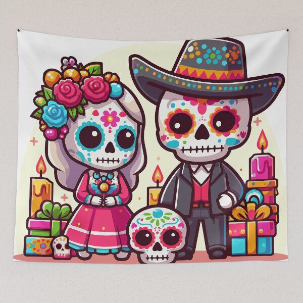 Item preview, Pareja Catrina: Charming Kawaii-Style Celebration of Mexico's Iconic Catrinas designed and sold by Edgar Ramirez.