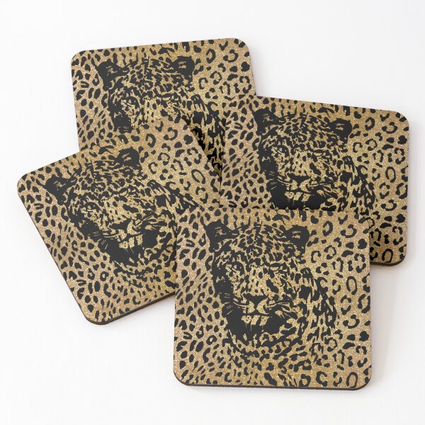 Item preview, Leopard inside Gold 'effect' Leopard Print designed and sold by Fantacaroo Designs.