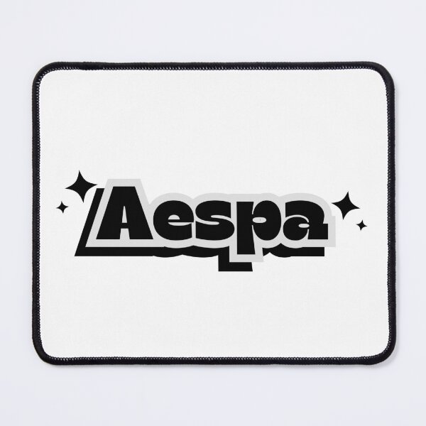 Item preview, Aespa Group Black And White Sparkle Y2K Preppy Typography Design designed and sold by HELL0WBELLO.